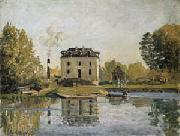 Alfred Sisley Factory on the banks of the Seine. Bougival France oil painting artist